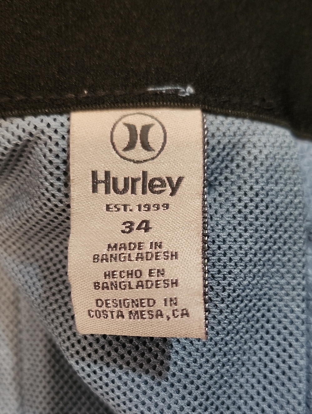 Hurley Men's Sky Blue Hybrid Shirts 34 - Picture 8 of 8